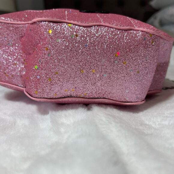 Pink Glitter Skull‎ Crossbody Bag Chain Strap - Picture 3 of 7